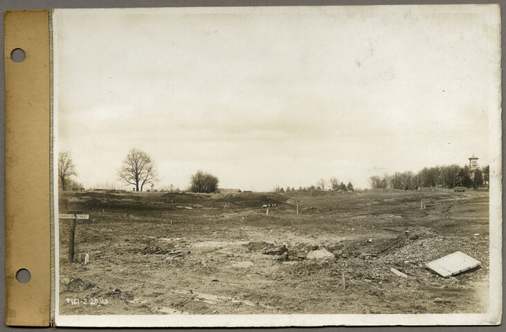 Looking west over Chancery Square from east side of Chancery Street, lot 5 block 46 north of lot line — 1913-02-28