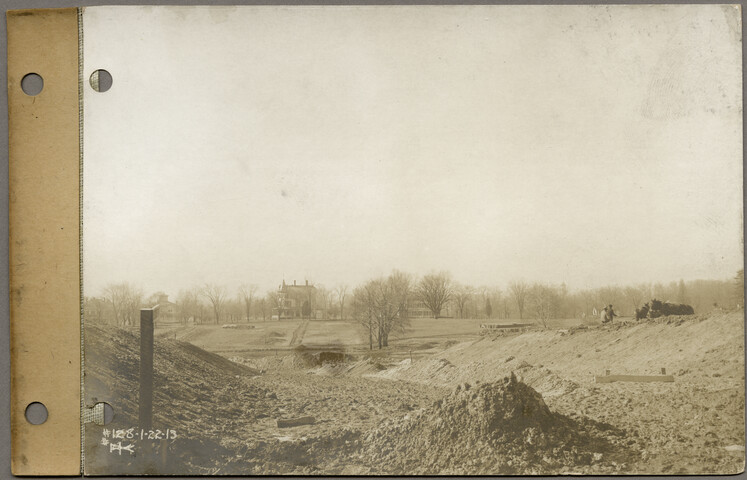 Looking west over Wendover Road from west side of Greenway and south side of Wendover — 1913-01-22