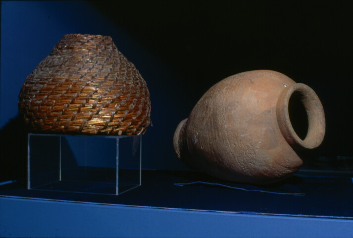 Mining the Museum: Woven basket and water jug — 1992-1993