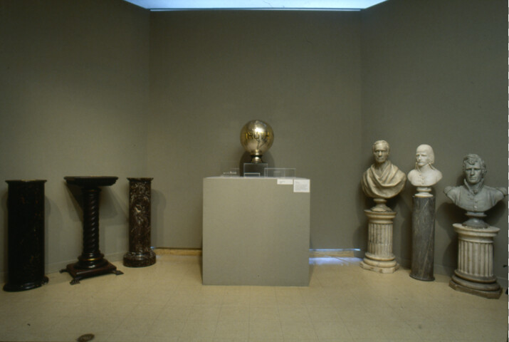 Mining the Museum: Pedestals, globe, and busts — 1992-1993