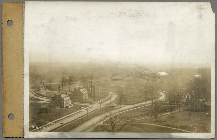 View from city water tower overlooking University Parkway and Guilford looking east — 1913-03-12
