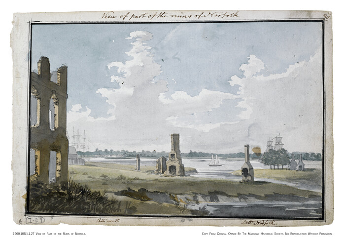 View of Part of the Ruins of Norfolk — circa 1796-1798