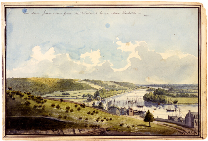 View Down James River from Mr. Nicholson’s House Above Rocketts — 1796-05-16
