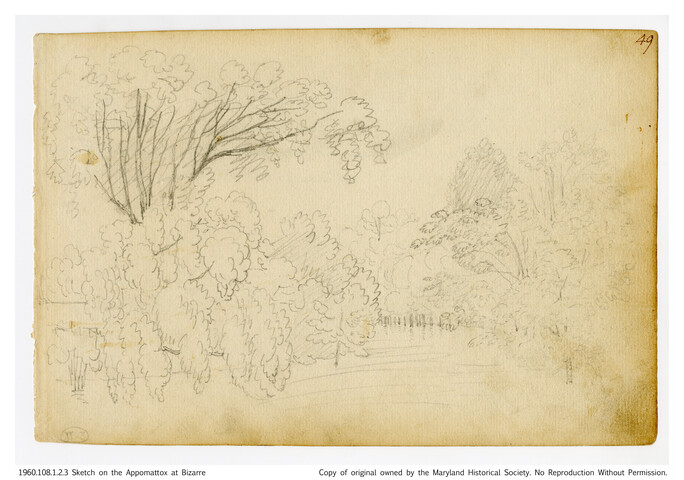 Sketch on the Appomattox at Bizarre — 1796-06