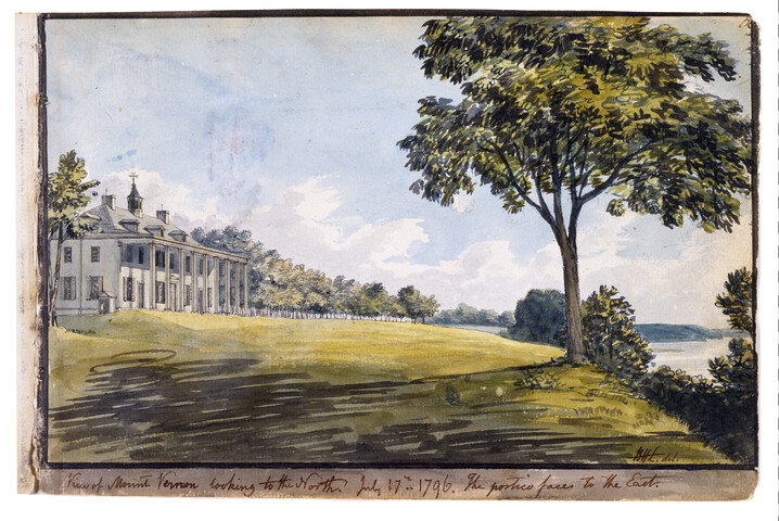 View of Mount Vernon looking to the North — 1796-07-17