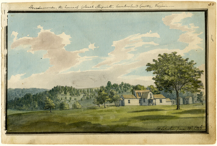 Hors du Monde, the home of Colonel Skipwith, Cumberland County, Virginia — 1796-06-14