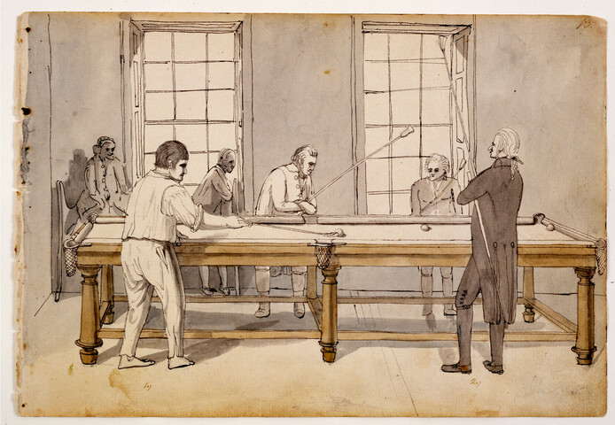 Billiards in Hanover Town, Virginia — circa 1796-1798