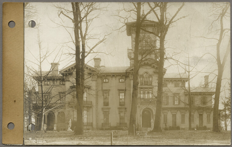North and front elevation of old house at Guilford from south side of Lambeth Street about 250 feet east of Greenway — 1913-01-21