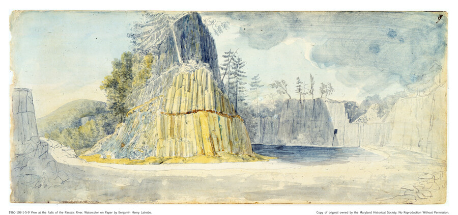 View at the Falls of the Passaic River — circa 1799-1800