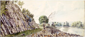 Watercolor on paper drawing of "Schuylkill River", ca.1799, from the Latrobe Sketchbooks, by Benjamin Henry Latrobe. In 1798, Latrobe moved from Richmond, Virginia to Philadelphia, Pennsylvania. His first project was designing the Bank of Philadelphia. Following a series of Yellow Fever epidemics in Philadelphia in the late-1700s, the city sought to improve the quality of…
