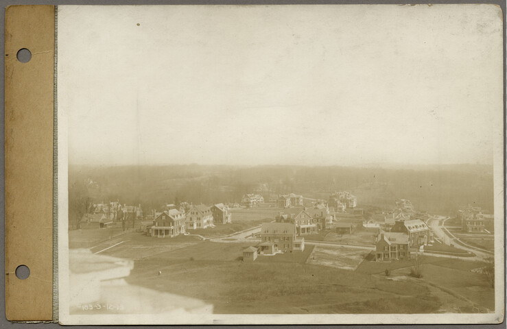 View from city water tower overlooking University Parkway and Guilford looking east — 1913-03-12