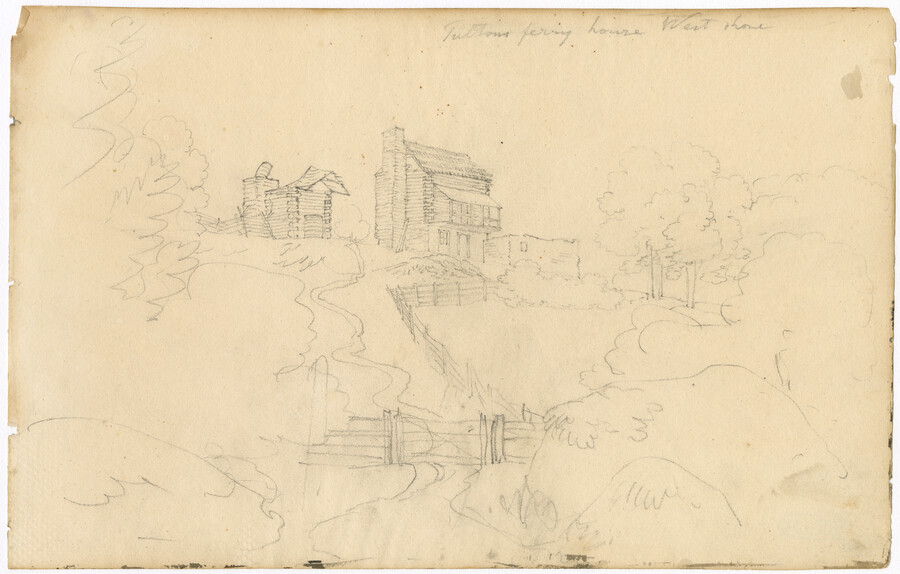 Pencil on paper drawing of "Fulton's Ferry House, West Shore", ca. 1801, from the Latrobe Sketchbooks, by Benjamin Henry Latrobe. n 1801, Latrobe was appointed by the Pennsylvania governor to work with the Susquehanna Canal Company of Maryland to make improvements to the Lower Susquehanna River. He surveyed the river with a small crew from…