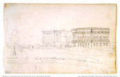 Pencil and ink drawing of "United States Capitol Under Construction", 1806, from the Latrobe Sketchbooks, by Benjamin Henry Latrobe. The construction of the U.S. Capitol building commenced in 1793. In 1800, the north wing was largely finished and both the House of Representatives and the Senate occupied the cramped space. In 1803, Latrobe was hired…