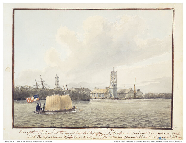 View of the Balize at the mouth of the Mississippi — 1819-01-07