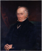 Oil on canvas portrait painting of "Edward Gray" (1776-1856), ca. 1839, attributed to Chester Harding. Gray was born in Ireland and came to the United States in 1794. He settled in Philadelphia and established himself in business as a merchant and in society. In 1812, he moved to Maryland to manage a paper mill on…