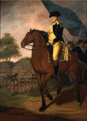 Oil on canvas painting of "Horatio Gates at Saratoga", ca. 1800, by James Peale. Horatio Lloyd Gates (1727-1806) was born in Maldon, England and obtained a commission in the British army in 1745. He served the British in North America during the War of Austrian Succession (1745-1748) and Seven Years (French and Indian) War (1756-1763).…