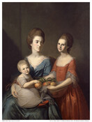 Oil on canvas painting of "Mrs. Samuel Chase (Anne Baldwin Chase) and Daughters (Anne Chase and Matilda Chase), ca. 1772-1775, by Charles Willson Peale. Anne (1740-1776) was born in Annapolis and was the daughter of Thomas (1710-1762) and Agnes Sanders Baldwin (1716-1762). In 1762, she married Samuel Chase (1741-1811), an Annapolis lawyer, at South River…