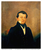 Oil on canvas portrait painting of "Solomon Etting" (1764-1847), ca. 1800, by an unknown artist. Etting was born in York, Pennsylvania, entered into business in Lancaster, and moved to Baltimore, Maryland in 1790. He was a successful merchant, dealing in shipping, banking, and hardware. Etting was later a founder and financier of the Baltimore &…