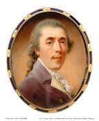 Miniature portrait on ivory of Jacob I. Cohen (1744-1823), ca. 1780, by Abraham (ca.1750-1806) or Joseph (ca.1760-1803) Daniel. Cohen was born in Oberdorf, Germany, and was the first of his family to immigrate to American when he arrived in 1773. He originally settled in Lancaster, Pennsylvania before moving to Charleston South, Carolina, home to a…
