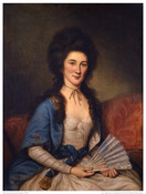 Oil on canvas portrait painting of Sarah Middleton Barclay Haskins (Mrs. Joseph Haskins) (1771-1820), ca. 1790, by Charles Willson Peale. Sarah was the daughter of Rev. John Barclay ( -1772), rector of St. Peter's Parish Church in Talbot County, Maryland. In 1788, Sarah married Joseph Haskins (1762-1826) a longtime cashier at the Farmers Bank of…