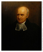 Oil on canvas portrait painting of Rev. Walter Dulaney Addison (1769-1848), 1845, attributed to Charles Bird King. Addison was born in Annapolis and was a clergymen of the Episcopal Church. He had six children with his first wife Elizabeth Dulany Hesselius Addison (1775-1808) and one son with his second wife Rebecca Mackall Addison (1776-1850). As…