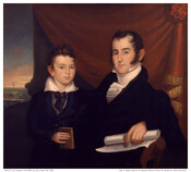 Oil on Canvas painting of John Despeaux (1794-1826) and his son John Joseph Despeaux (1817-1865), ca. 1825, attributed to James L. Wattles. John was a ship builder in Baltimore's Fell's Point. During the War of 1812, he served as a private in the Corps of Marine Artillery, Maryland Militia. His son, John Joseph, became a…