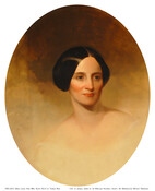 Oil on canvas portrait painting of Maria Louisa Hyde Pratt (1818-1911) by Thomas Buchanan Read (1822-1872). Maria married famous merchant, capitalist, philanthropist, and founder of the Enoch Pratt Free Library of Baltimore in 1837. She is buried in Green Mount Cemetery, Baltimore, Maryland.
