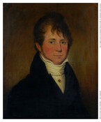 Unattributed oil on canvas painting of Andrew Stuart (1788-1820). He was born in Kent County, Maryland.