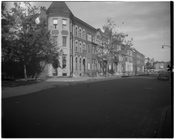 Street view of row houses — 1959-10