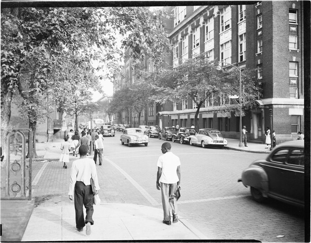 Street view of Western High School — 1948-11