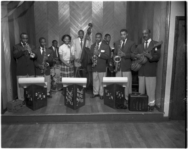 Doug’s Blue Notes Band on stage — circa 1951