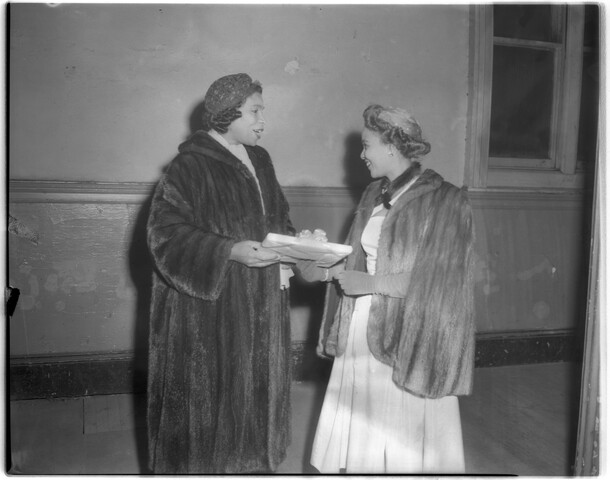 Marian Anderson talking to Emma Bright — circa 1954-01