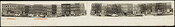 An undated montage of two sets of six photographs pasted together to depict a panoramic view of the 500 and 700 blocks of East North Avenue in the East Baltimore Midway neighborhood. The photographs are mounted on board and labeled with house numbers and street names.