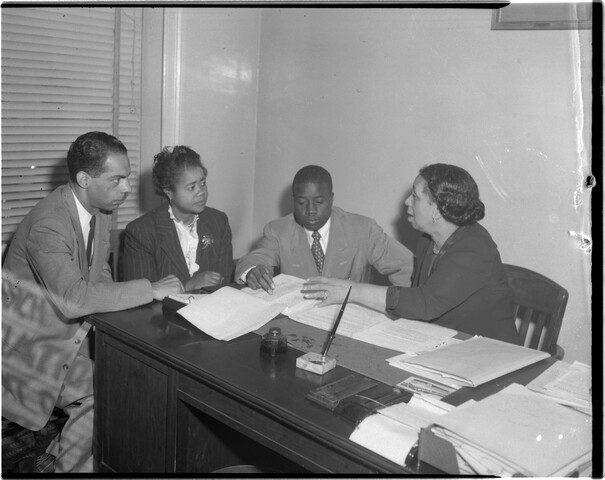 Lillie May Carroll Jackson in a meeting — 1951-03