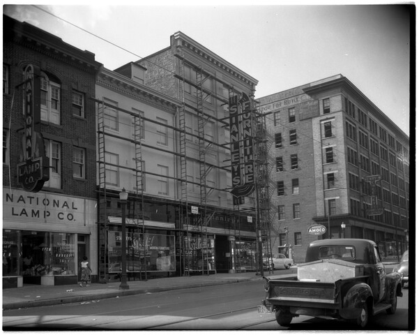 Scaffolding on Stanley’s Furniture — 1953-09