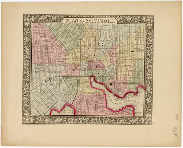 Plan of Baltimore — 1860