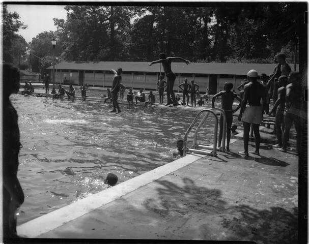 Swimmers at Pool Number 2, Druid Hill Park — circa 1948