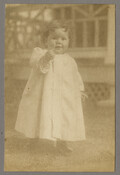 Undated portrait of Baltimore, Maryland, photographer Emily Spencer Hayden's daughter Ruth standing outside the family home.