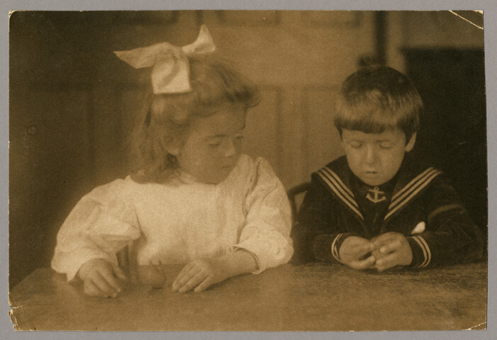 Catherine Spencer Hayden and friend in a sailor suit — circa 1908