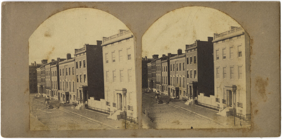 Stereoview of West Mount Vernon Place — circa 1860
