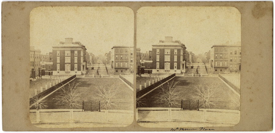 Stereoview of West Mount Vernon Place — circa 1850