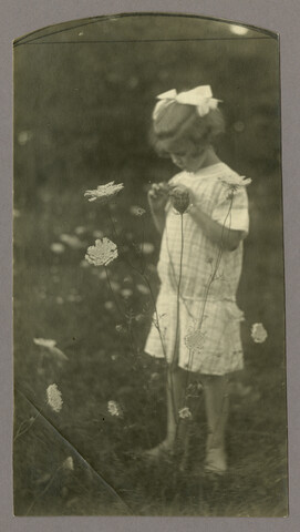 Anna Bradford Hayden with flowers — circa 1912