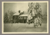 A snowy Nancy's Fancy, the home of Baltimore, Maryland, photographer Emily Spencer Hayden. Verso transcription: Catonsville MD. from Nunnery Lane and Orchard Circle