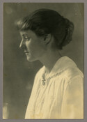 Portrait of Anna Mullikin, friend of Ruth Hayden Wanzer, daughter of the Baltimore, Maryland, photographer Emily Spencer Hayden. Verso transcription: Anna Mullikin - inseparable friend of Ruth Hayden - found in a barn weeping when Ruth married