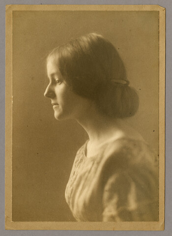 Portrait of Anna Mullikin in profile — undated