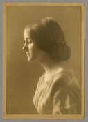 Portrait of Anna Mullikin. Mounted photo print.
