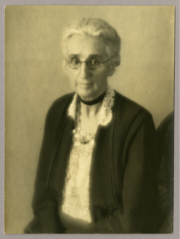 Portrait of Helen Swett wearing glasses — undated