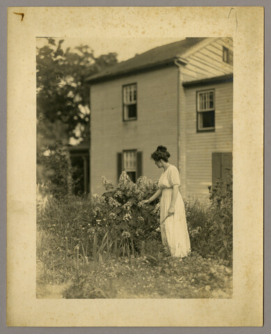 Portrait of a woman in the garden — undated