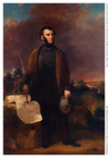 Oil on canvas portrait painting of Isaac Ridgeway Trimble (1802-1888), 1852, by Samuel Bell Waugh (1814-1885). Trimble was born in Virginia and graduated from West Point in 1822. He served for ten years as a U.S. Army officer until his resignation to pursue a railroad career. Trimble settled in Baltimore where he helped survey the…