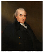 Oil on canvas portrait painting of William Patterson, 1821, by Thomas Sully (1783-1872). Patterson was born in Fanat, County Donegal, Ireland and came to Maryland in 1775. In 1779, he married Dorcas Spear Patterson (1761-1814) and the couple had fourteen children. Among their many children was the famous American socialite Elizabeth Patterson Bonaparte (1785-1879). Several…